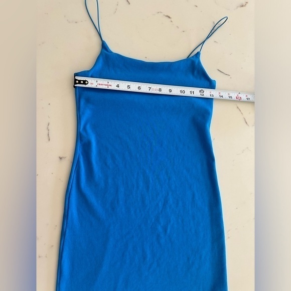 Zara Blue Mini Dress Sz Large - Picture 5 of 6